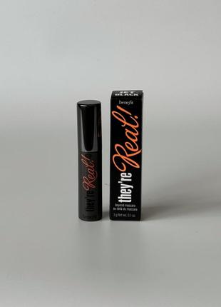 Benefit they're real! beyond mascara черная стойка удлиняющая мини тушь для удлинения ресниц с эффектом накладных ресниц1 фото