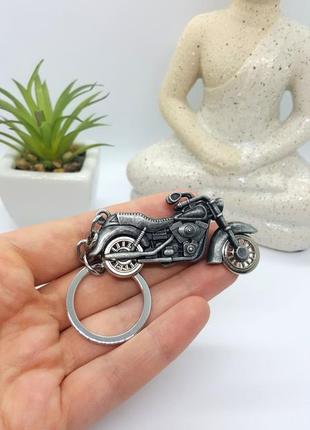 🏍🤘 брелок для ключів харлей девідсон harley-davidson "мотоцикл" срібло5 фото