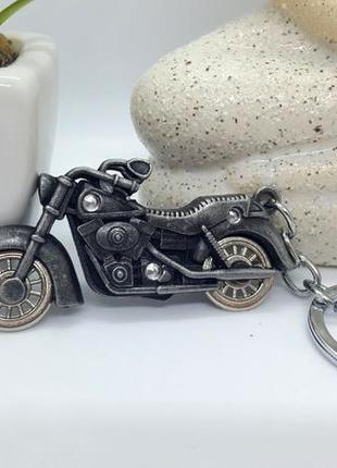 🏍🤘 брелок для ключів харлей девідсон harley-davidson "мотоцикл" срібло4 фото