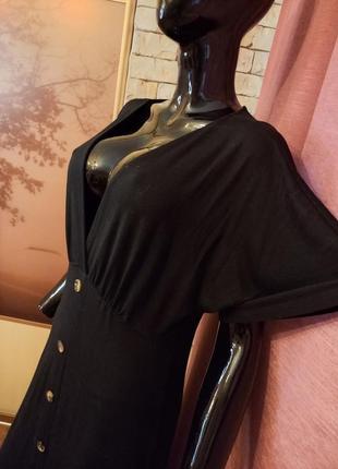 Трендова трикотажна сукня плаття міді глибоке декольте бренд asos5 фото