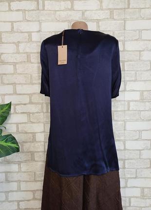 Фирменная grand gallery шикарная блуза со 100 % вискозы в темно синем, размер м-л2 фото