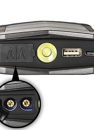 Пускозарядное устройство sabo a6 портативный аккумулятор для автомобиля 12000 mah фонарь зарядка для телефона3 фото