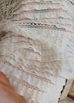 Фірмова dorothy perkins мереживна кофта/блуза баска з м'якої тканини, розмір см6 фото