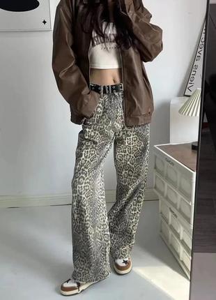 Леопардові джинси5 фото