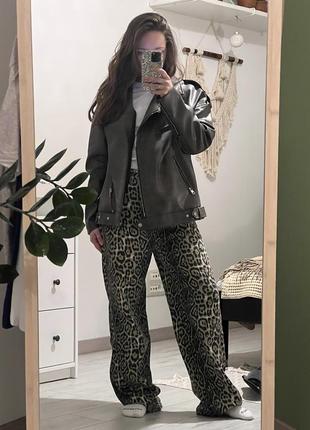Леопардовые джинсы1 фото