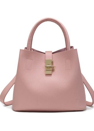 Дизайнерська сумка жіноча рожева код 3-255з1 фото