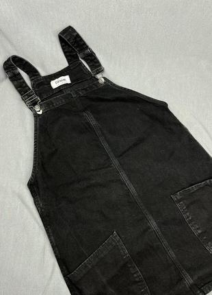 Чорний джинсовий сарафан5 фото