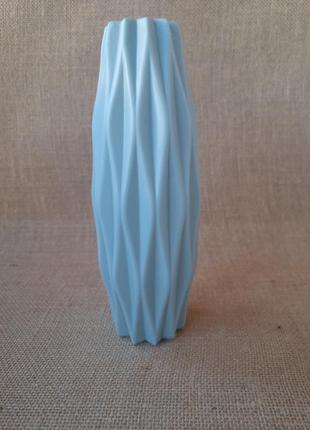 Креативна пластикова ваза для квітів у скандинавському стилі колір пудра пастельний орігамі ударості8 фото