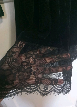 Сукні велюрове оксамитове з чокером та мереживом8 фото