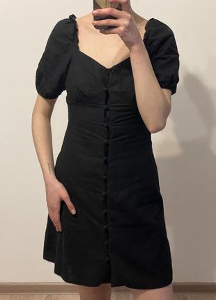 Черное мини-платье new look