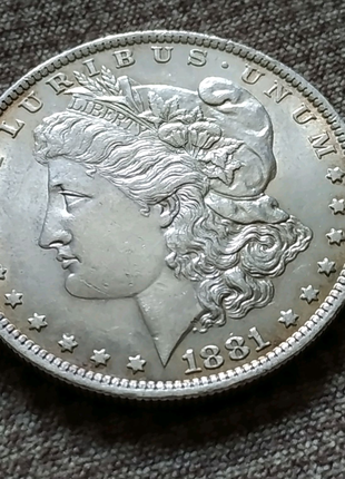 Доллар моргана 1881 о сша серебро морган срібло