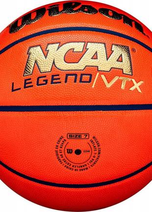 Мяч баскетбольный wilson ncaa legend vtx bskt size 7 orange/gold топ3 фото