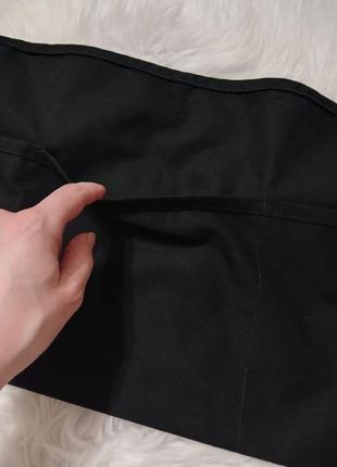 Черный коттоновый фартук маленький с тремя карманами2 фото