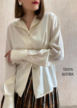 Шелковая блуза от anne fontaine шелк винтаж6 фото