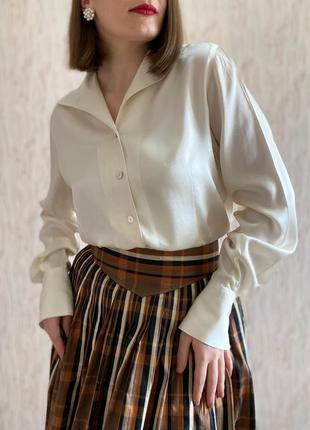 Шелковая блуза от anne fontaine шелк винтаж3 фото