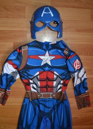 Карнавальний костюм капітан америка на 5-6 років, супергерой