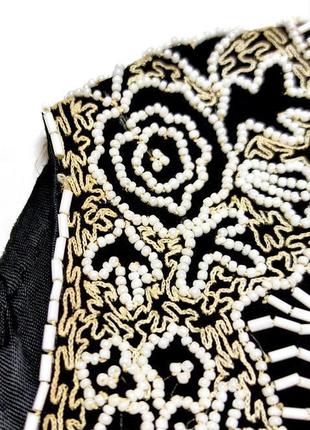Брендовая нарядная красивая блуза паетки бисер2 фото