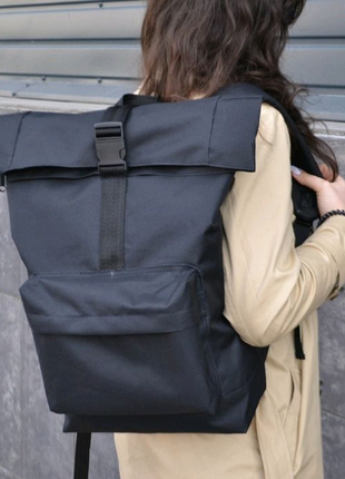 Рюкзак ролл-топ. сумка дорожня,  рюкзак для походу з тканини1 фото