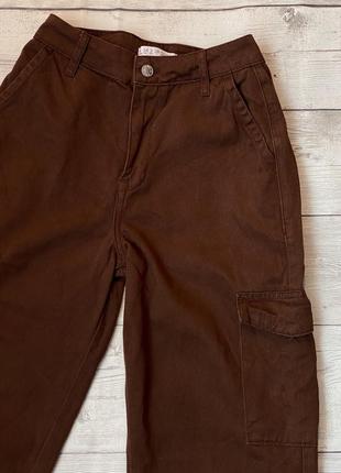 Джинсы палаццо кюлоты высокая посадка карго клеш джинсовые брюки прямые широкие брюки4 фото