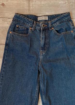 Mom широкие прямые джинсы мом бананы высокая посадка скини широкие зауженные джинс брюки брюки5 фото
