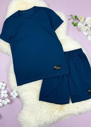 Костюм синий летний