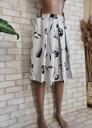 Фирменная zara стильная пышная юбка миди с карманами и складками, размер м-л3 фото