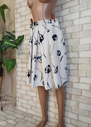 Фирменная zara стильная пышная юбка миди с карманами и складками, размер м-л4 фото
