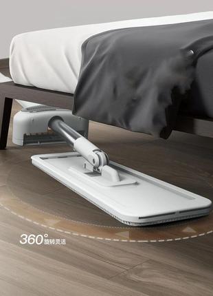 Швабра сongis с автоматическим отжимом и регулируемой ручкой для мытья полов + 6 подушек серый (sv1866)5 фото