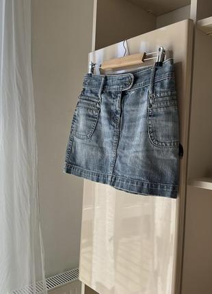 Нереальная трендовая юбка от h&m vintage в стилі y2k zara cyber 00 america2 фото