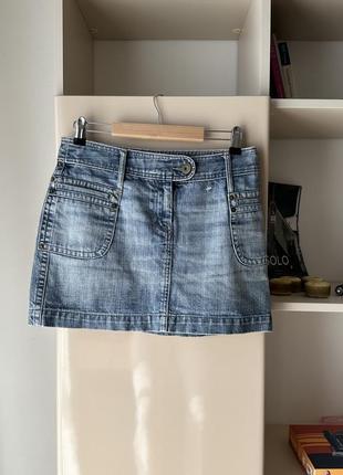 Нереальная трендовая юбка от h&m vintage в стилі y2k zara cyber 00 america1 фото