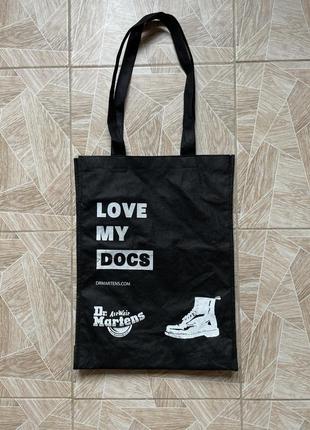 Шопер y2k vintage dr. martens big logo love my docs shopper bag