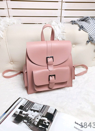 Жіночий рюкзак рожевий пудровий1 фото