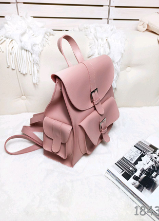 Жіночий рюкзак рожевий пудровий2 фото