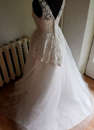 Весільна пишна сукня айворі, не венчана3 фото
