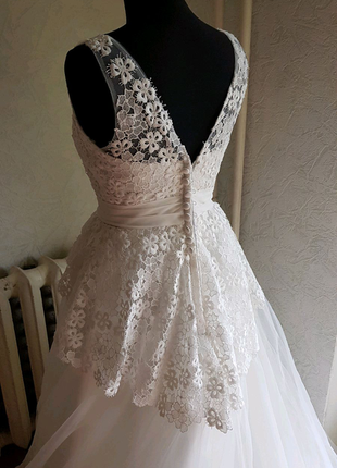 Весільна пишна сукня айворі, не венчана6 фото