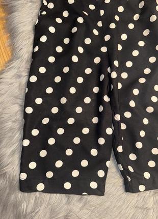 Стильные трендовые легкие шорты-бермуды кюлоты летние брюки в горошек для девочки 4/5р george3 фото