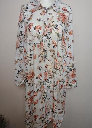 George платье -рубашка в цветочный принт 22 евр.1 фото