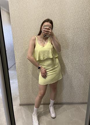 Нежное лимонное платье miss selfridge