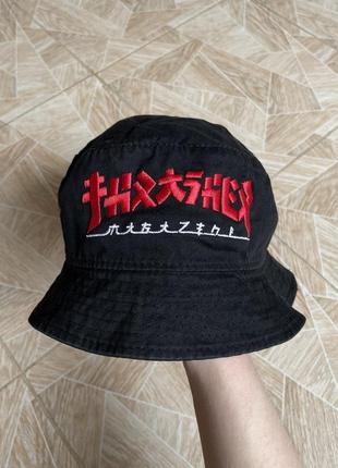 Панамка skate thrasher magazine godzilla big logo logo bucket hat