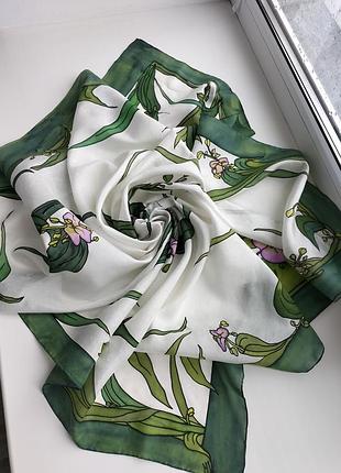 Красива шовкова хустка ручної роботи arty's! оригінал!