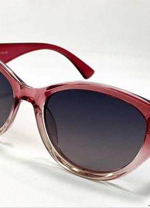 Поляризуючі сонцезахисні жіночі окуляри червоний градієнт1 фото