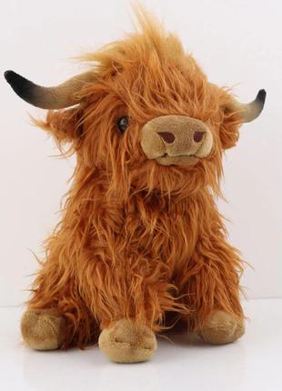 Мягкая игрушка в виде быка 27 см, коричневый (sv2068bro)1 фото