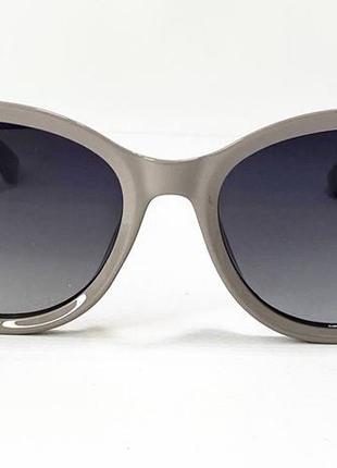 Поляризуючі сонцезахисні жіночі окуляри пудрово-сірий5 фото