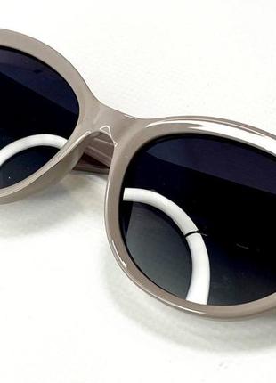 Поляризуючі сонцезахисні жіночі окуляри пудрово-сірий6 фото