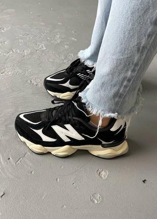 Кросівки жіночі new balance 9060 panelled lace-up sneakers black