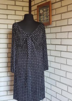 Платье asos жатка, черное в белый горох 18-20 р-ру.