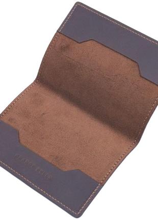 Надійна обкладинка на паспорт у вінтажній шкірі карта grande pelle 16771 коричнева3 фото