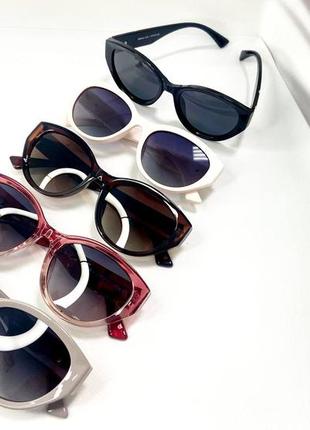Поляризованные солнцезащитные женские очки шоколадные2 фото
