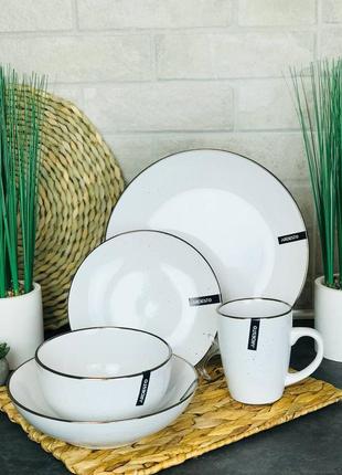 Керамічний посуд від торгівельної марки ardesto , серії bagheria 20 предметів🥰 набір тарілок