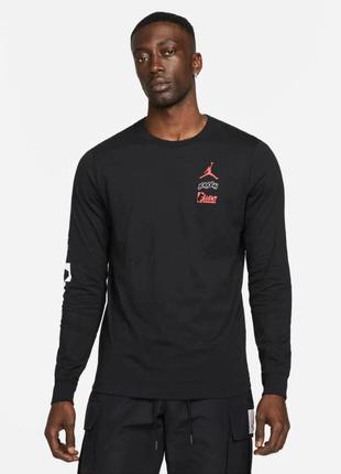 sleeve t shirt black red m dh8944 010 1932 jordan via team long